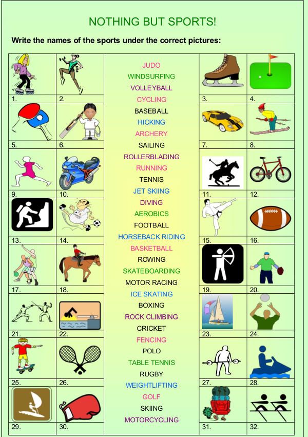 Name 5 sport. Спортивные игры на английском. Виды спорта на английском. Sports in English список. Спортивные термины на английском.