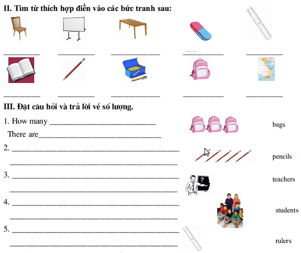 Bài tập Tiếng Anh lớp 4