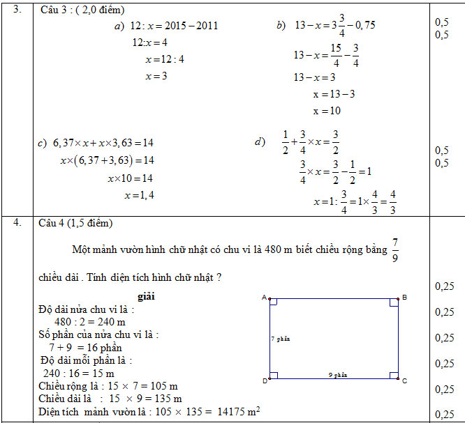 Đề thi khảo sát chất lượng đầu vào môn Toán lớp 6