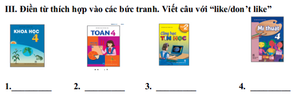 Bài tập tiếng Anh cho trẻ em lớp 4