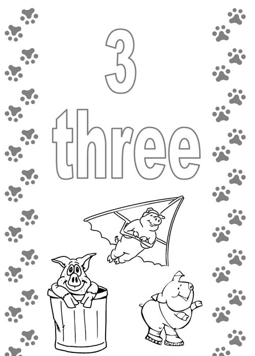 Bé học đếm chữ số và tô tranh