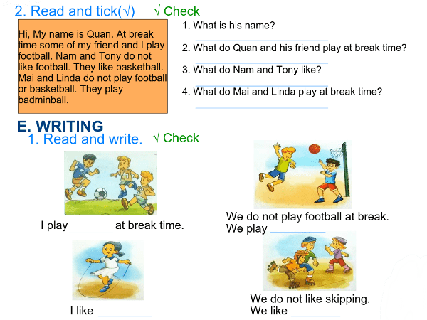 Bài tập tiếng Anh lớp 3