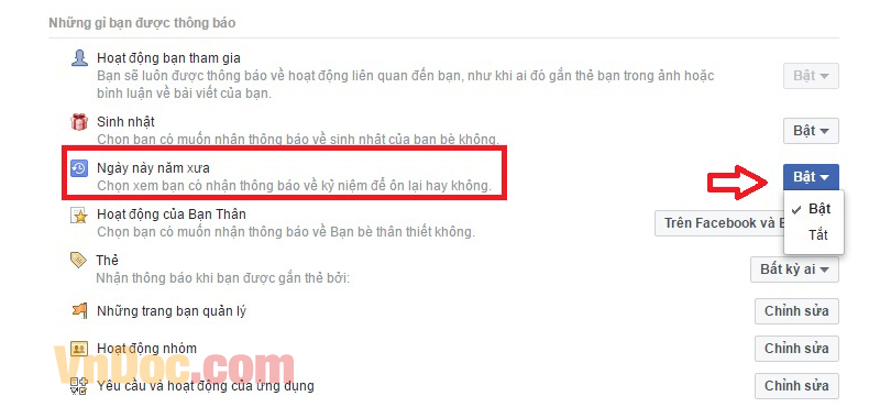 Cách bật tắt chế độ ngày này năm xưa trên facebook 