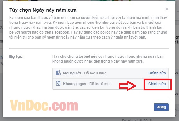 Cách bật tắt chế độ ngày này năm xưa trên facebook 