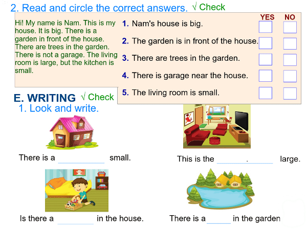 Bài tập học tiếng Anh lớp 3 unit 12