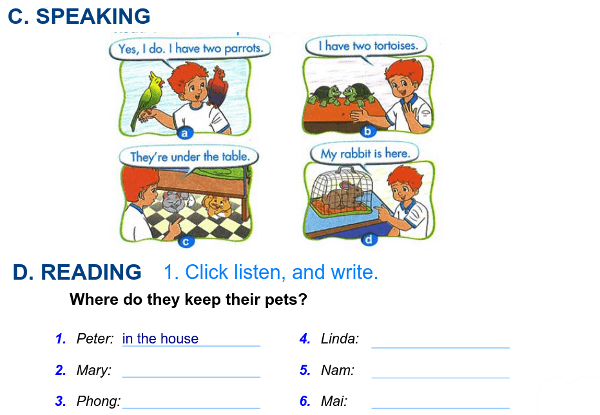 Bài tập Tiếng Anh lớp 3 nâng cao Đề thi học kì 2 lớp 3