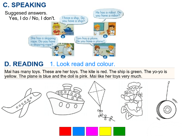 Bài kiểm tra trắc nghiệm Tiếng Anh lớp 3