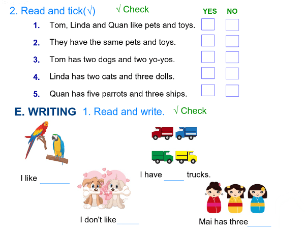 Đề thi học kì 2 lớp 3 Bài tập Tiếng Anh lớp 3 nâng cao
