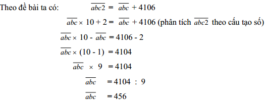 Bài toán giải bằng phân tích cấu tạo số