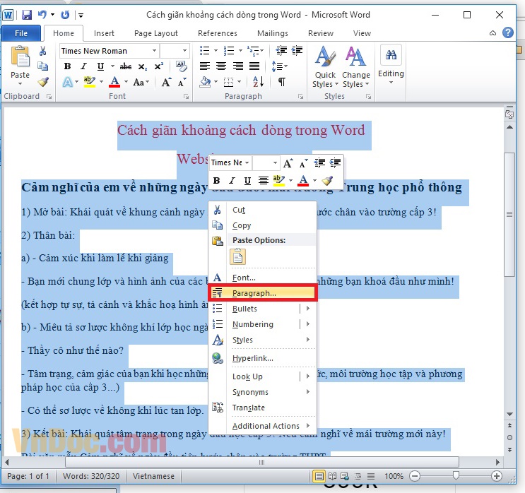 Cách giãn dòng trong Word Cách giãn dòng, giãn khoảng cách chữ trong Word