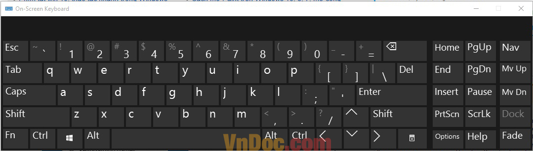 Mở bàn phím ảo trên win 7-8-8.1-10 Cách mở bàn phím ảo trong Windows XP/7/8/8.1/10