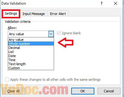 Kiểm tra dữ liệu nhập vào ô trong Excel Cách kiểm tra dữ liệu nhập vào một ô trong Excel