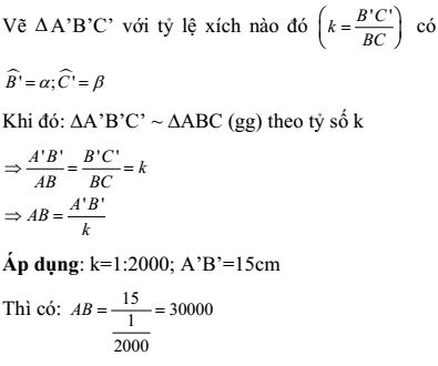 ỨNG DỤNG THỰC TẾ CỦA TAM GIÁC ĐỒNG DẠNG