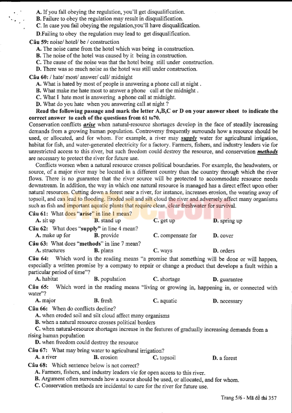Bộ Đề kiểm tra KSCL đầu năm Tiếng Anh 12 có lời giải và đáp án 