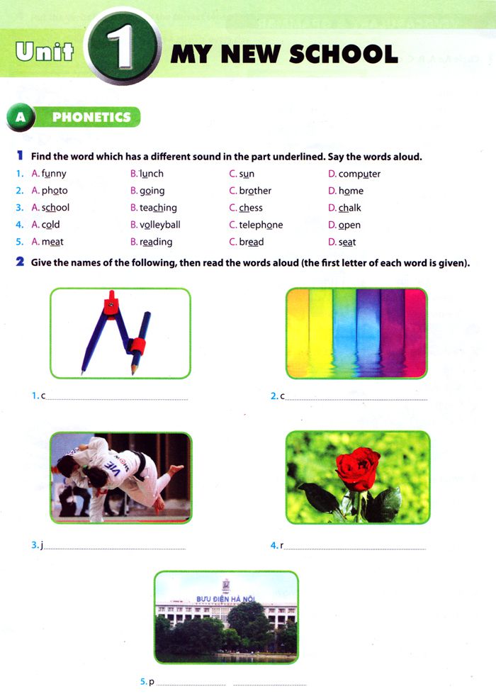 S ch b i t p ti ng anh l p 6 unit 1 my new school sbt ti ng anh unit