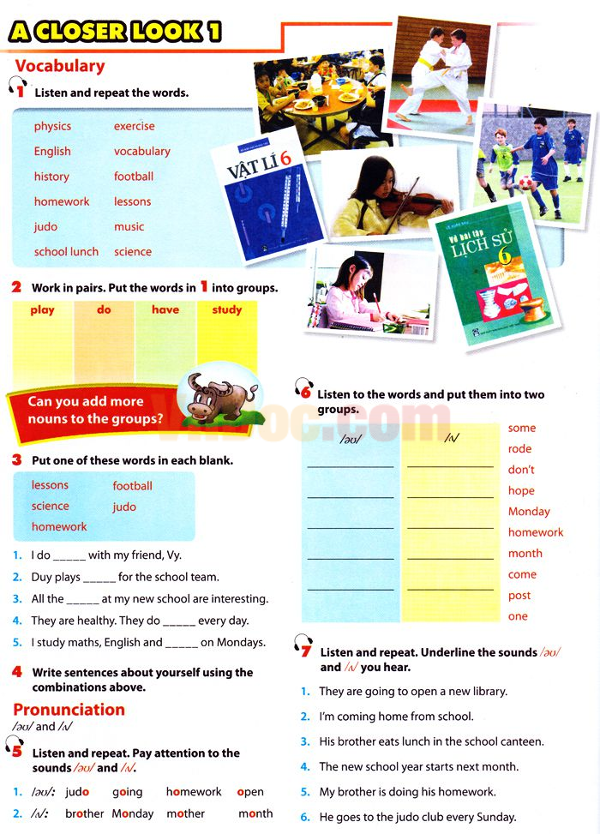 Tiếng anh phổ thông lớp 6