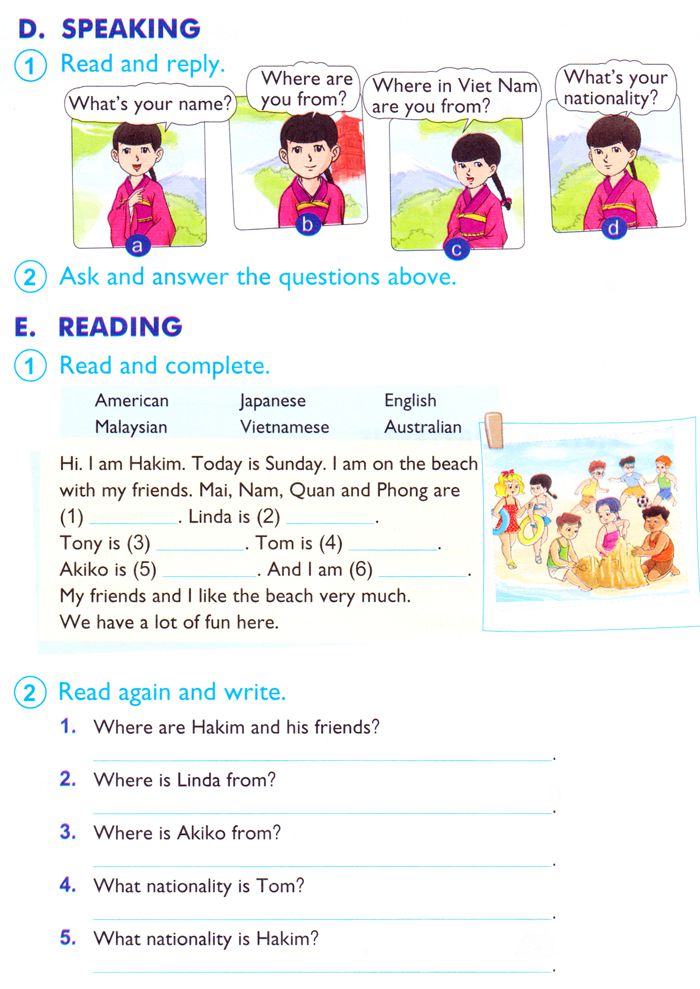 Bài tập Tiếng Anh lớp 4