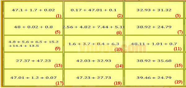 Đề thi Violympic Toán Tiếng Anh lớp 5 vòng 6
