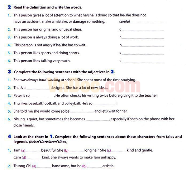 Bài tập tự luận Tiếng Anh lớp 6 Unit 3 có đáp án