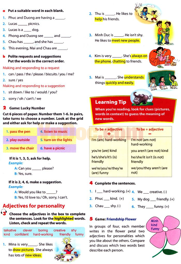 Bài tập Tiếng Anh 6 Thí điểm