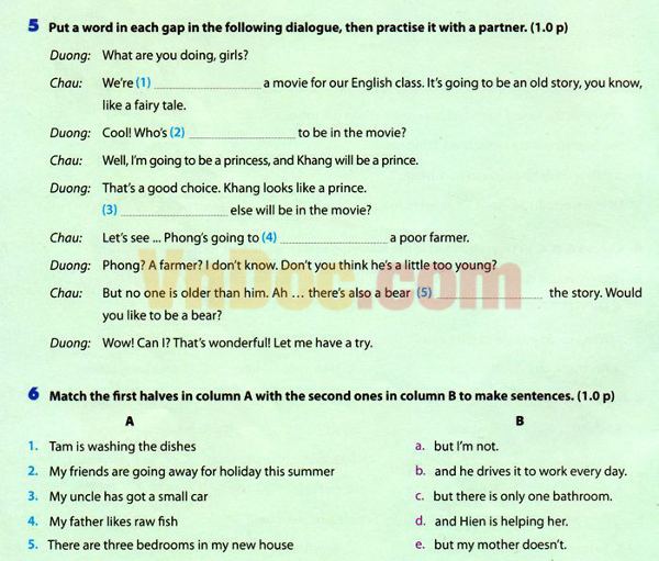 Tiếng Anh lớp 6 chương trình mới