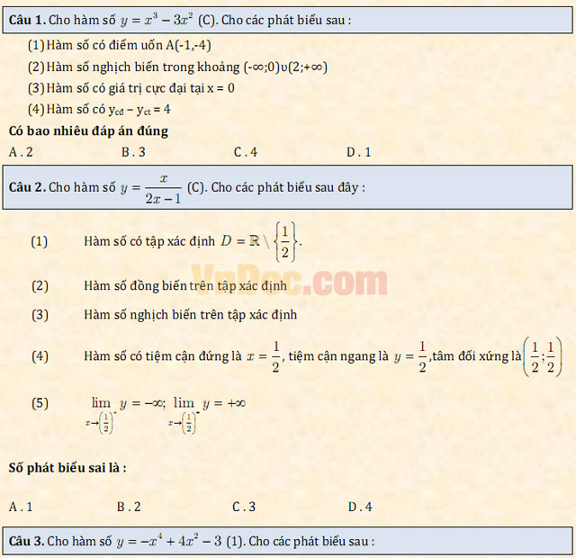 Đề thi thử THPT Quốc gia năm 2017 môn Toán trắc nghiệm - Đề số 1 Đề thi thử THPT Quốc gia năm 2017 môn Toán trắc nghiệm - Đề số 1