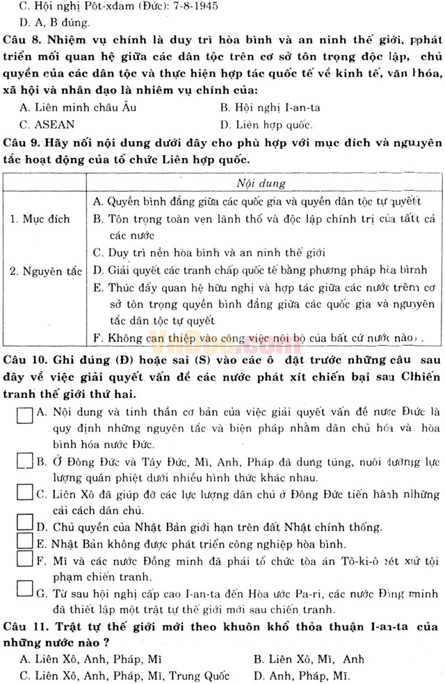 1260 câu hỏi trắc nghiệm Lịch sử lớp 12 1260 câu hỏi trắc nghiệm Lịch sử lớp 12