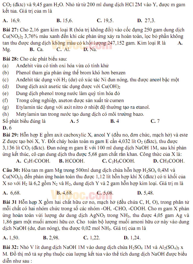 Đề thi thử THPT Quốc gia năm 2017 bài thi Khoa học tự nhiên - Đề số 1