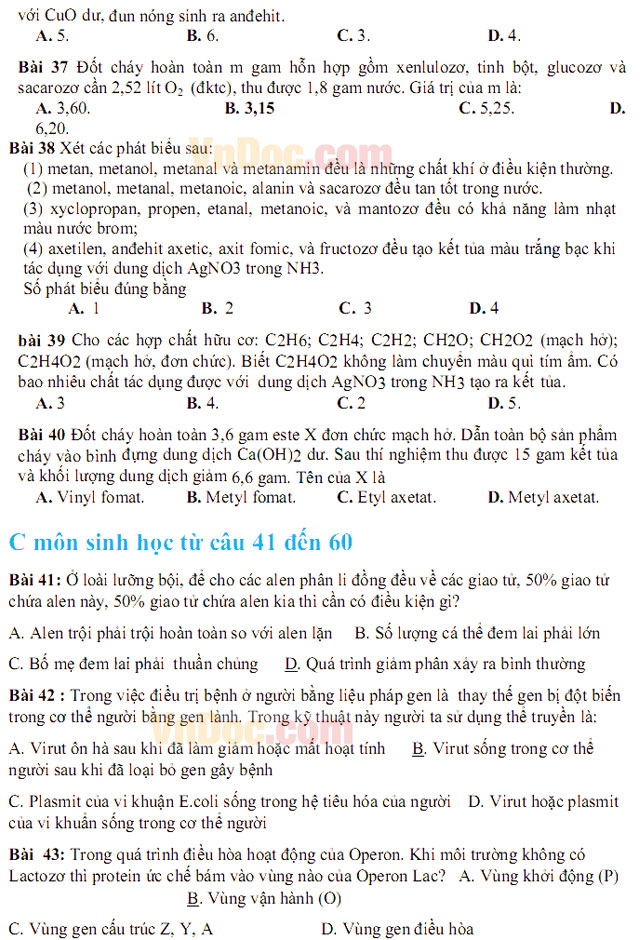 Đề thi thử THPT Quốc gia năm 2017 bài thi Khoa học tự nhiên - Đề số 1