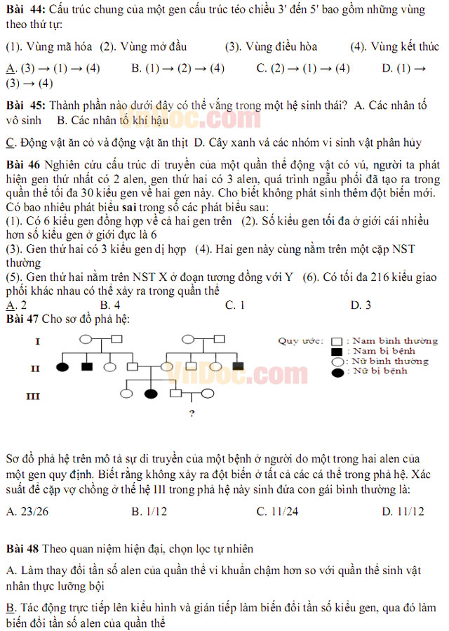 Đề thi thử THPT Quốc gia năm 2017 bài thi Khoa học tự nhiên - Đề số 1