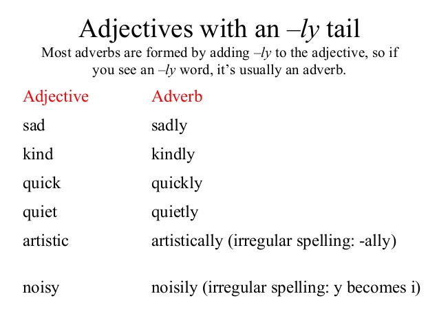 Cách hình thành trạng từ