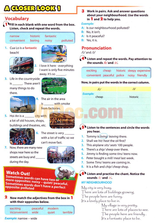 Bài tập tiếng Anh lớp 6 Chương trình mới Bài tập tiếng Anh lớp 6 Chương trình mới Unit 4