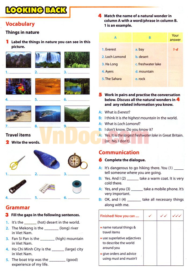 Tiếng anh phổ thông lớp 6