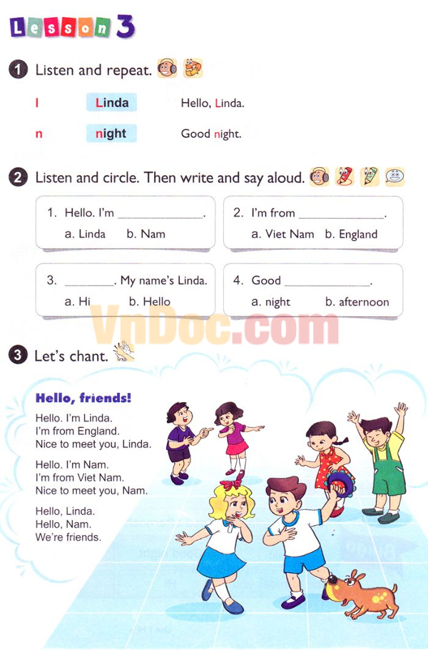 Tiếng Anh lớp 4 - Unit 1 Bài tập Tiếng Anh lớp 4 Chương trình mới Unit 1