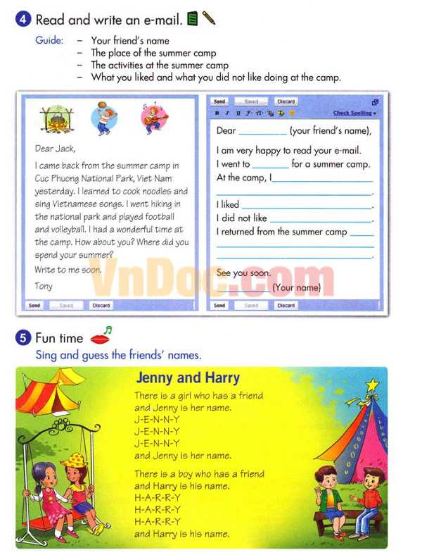 Bài kiểm tra 15 phút tiếng Anh lớp 5