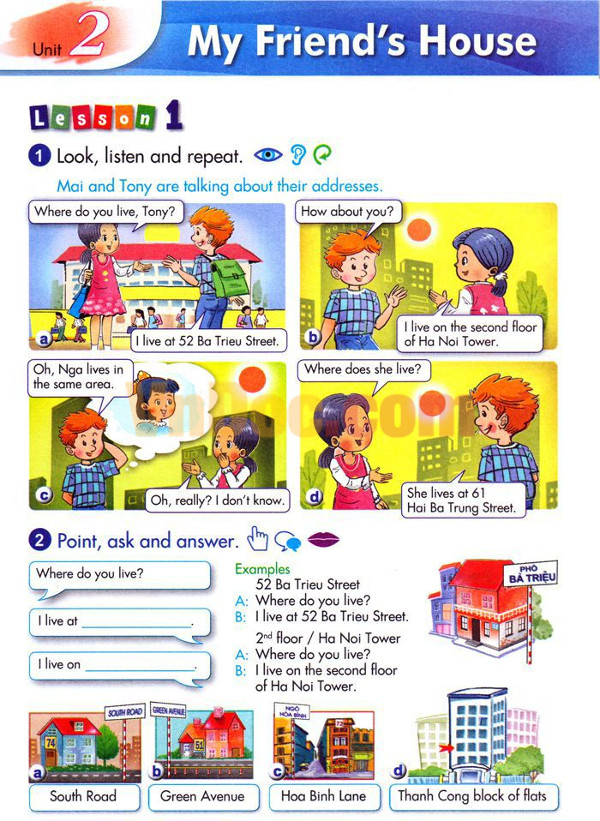 Tiếng Anh lớp 5 Chương trình mới Unit 2: My friend's house
