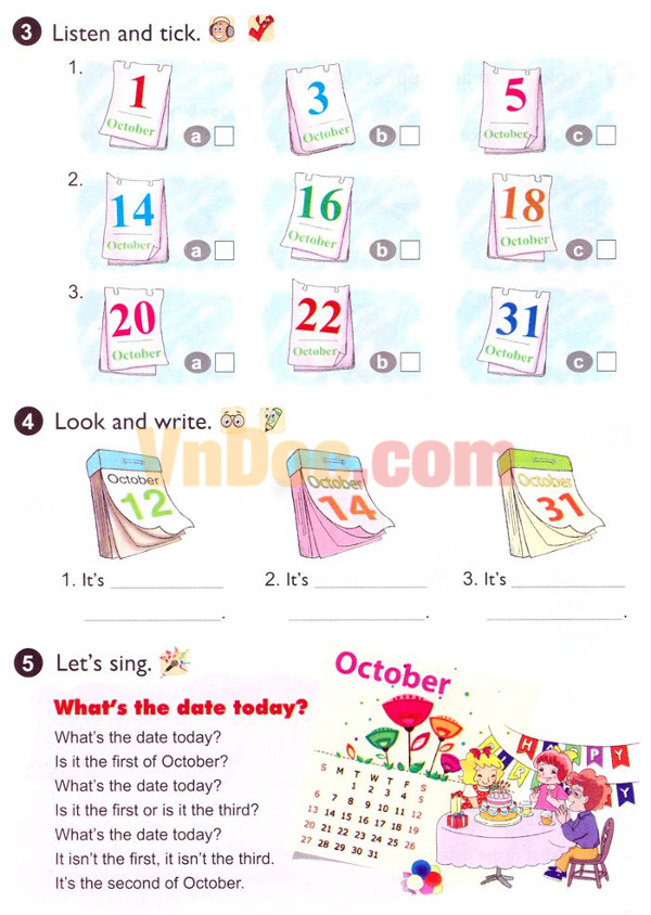 Từ vựng tiếng anh lớp 4 