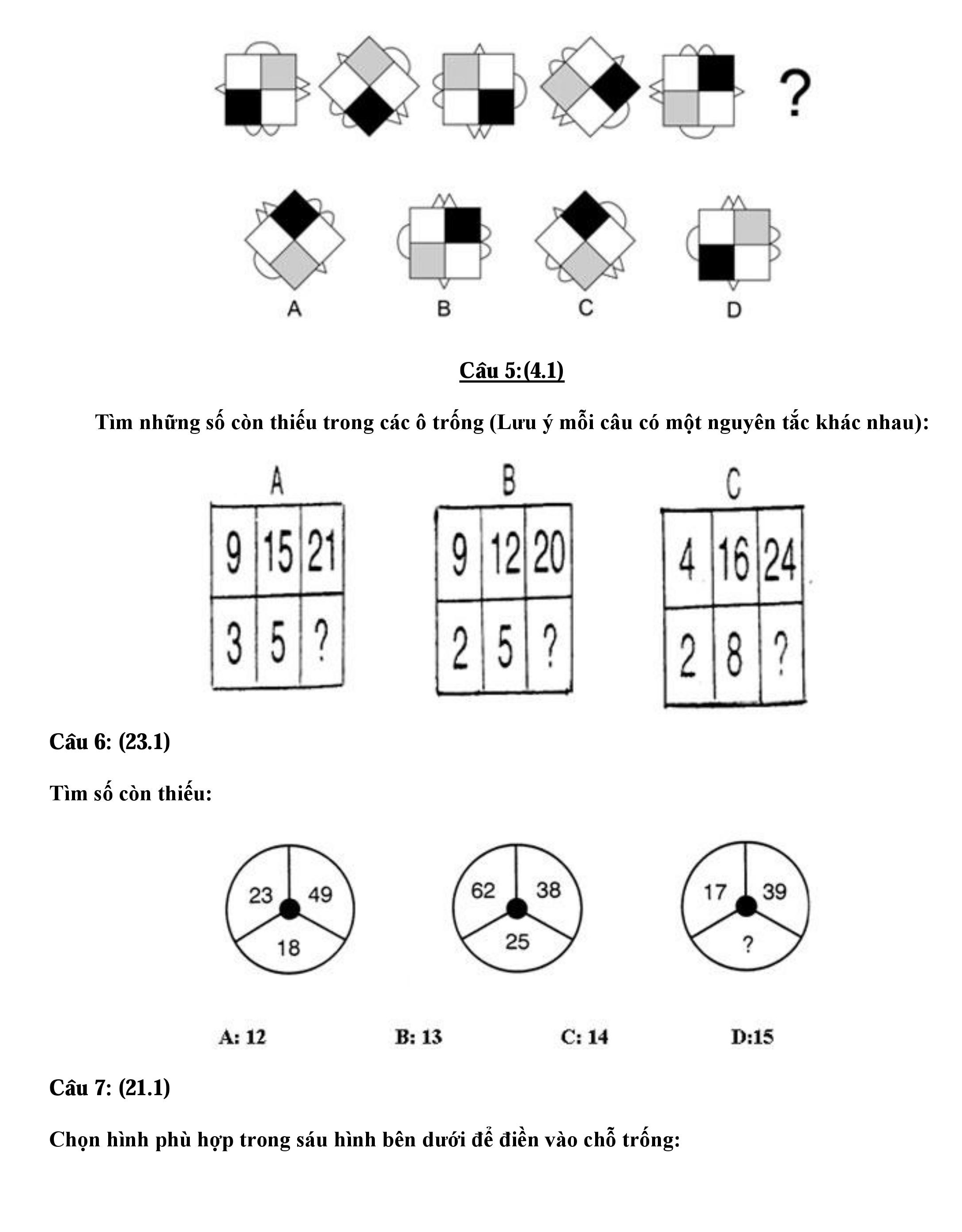 Các câu hỏi ôn thi vào ngân hàng 30 bộ đề thi tuyển vào các ngân hàng