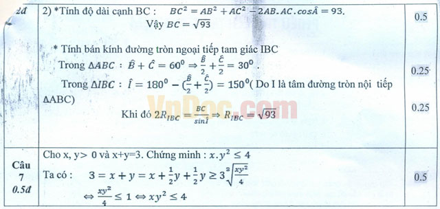 Đề thi học kì 1 môn Toán lớp 10 trường THPT Nguyễn Huệ, Phú Yên năm học 2014 - 2015 Đề thi học kì 1 môn Toán lớp 10 có đáp án