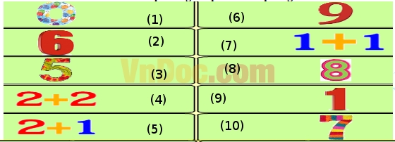 Đề thi Violympic môn toán lớp 1 vòng 4