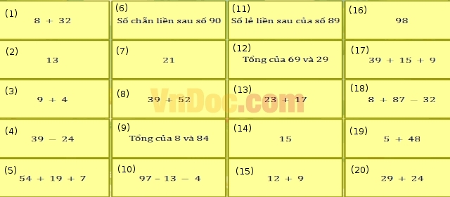 Đề thi Violympic môn toán lớp 2 vòng 4 
