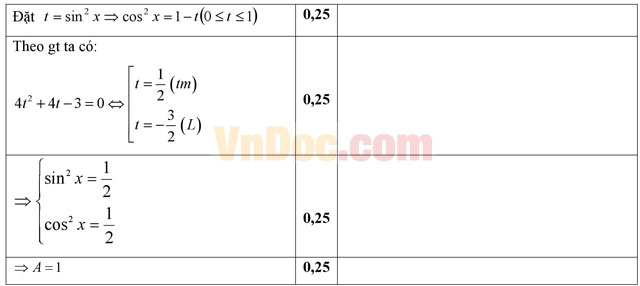 Đề kiểm tra 45 phút số 1 môn Toán lớp 11 có đáp án
