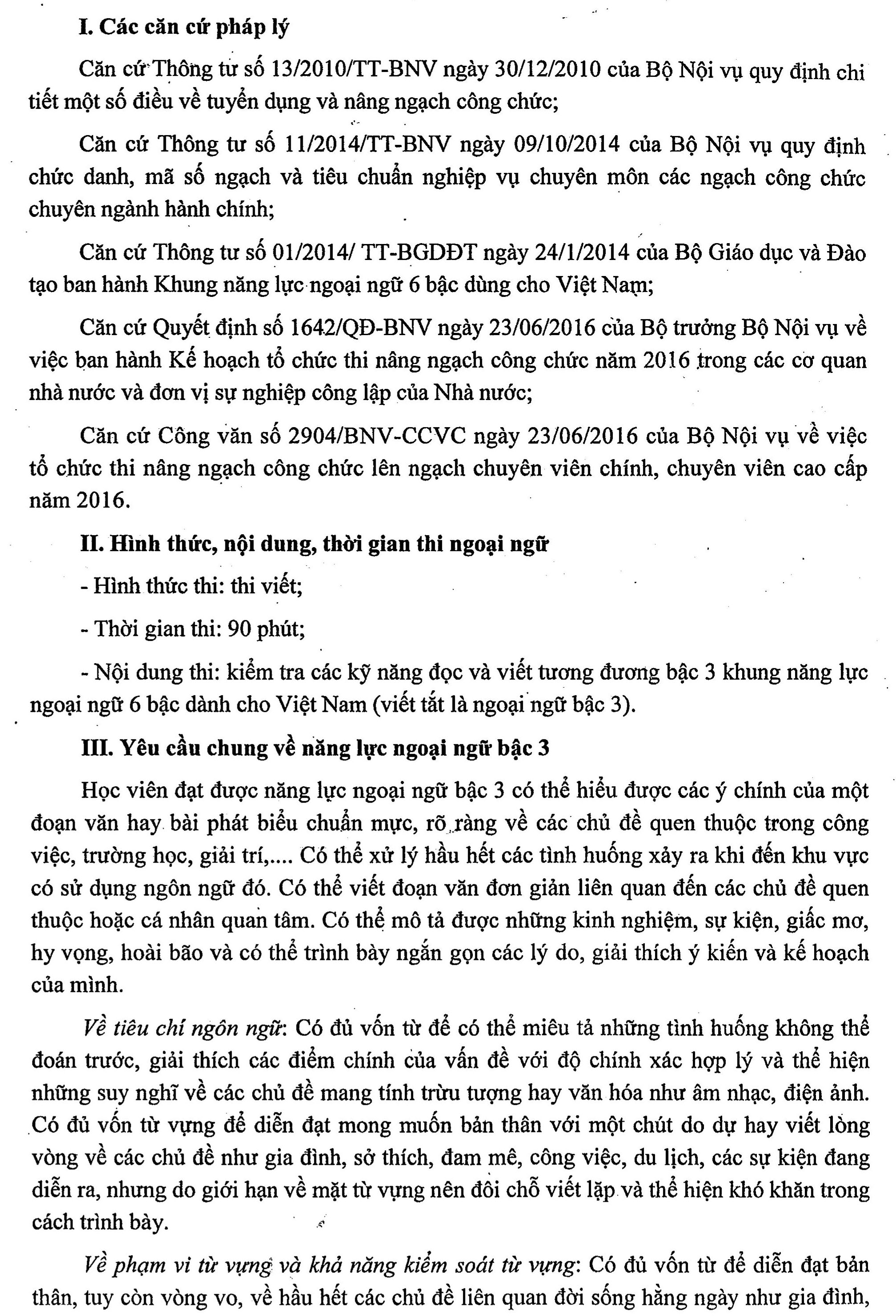 Tài liệu ôn thi công chức môn ngoại ngữ