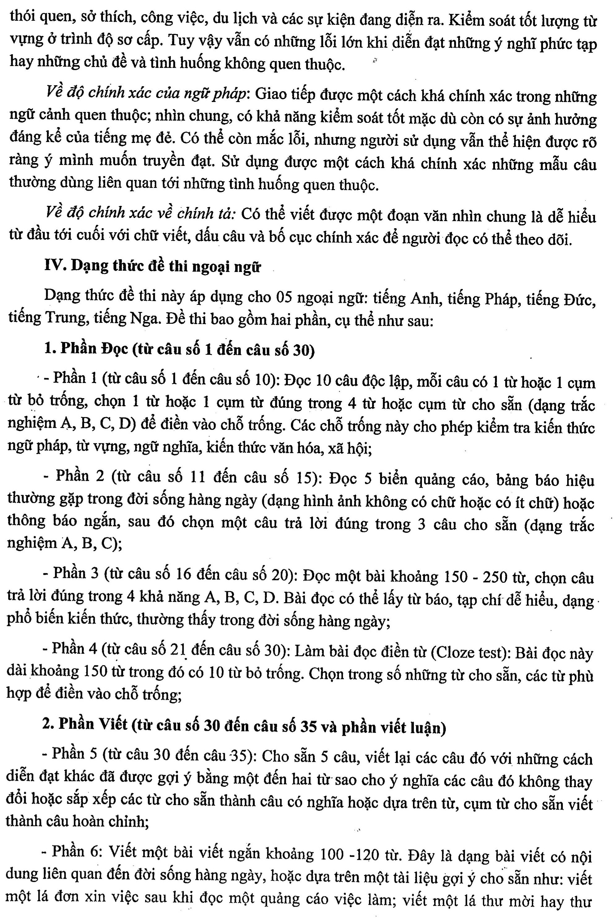 Tài liệu ôn thi công chức môn ngoại ngữ