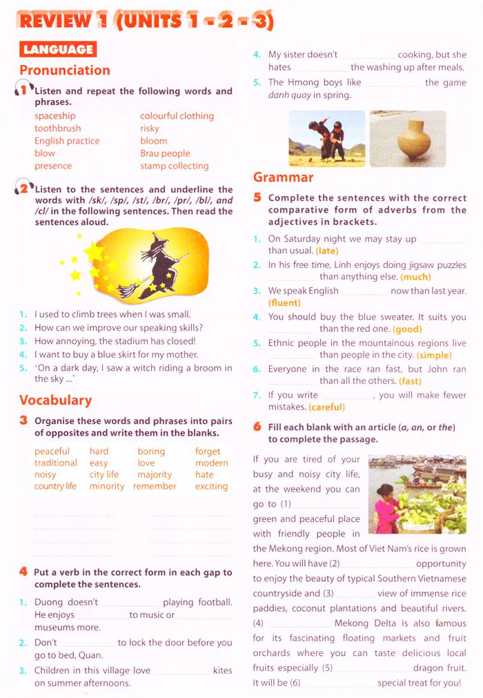 Ôn tập tiếng anh lớp 8