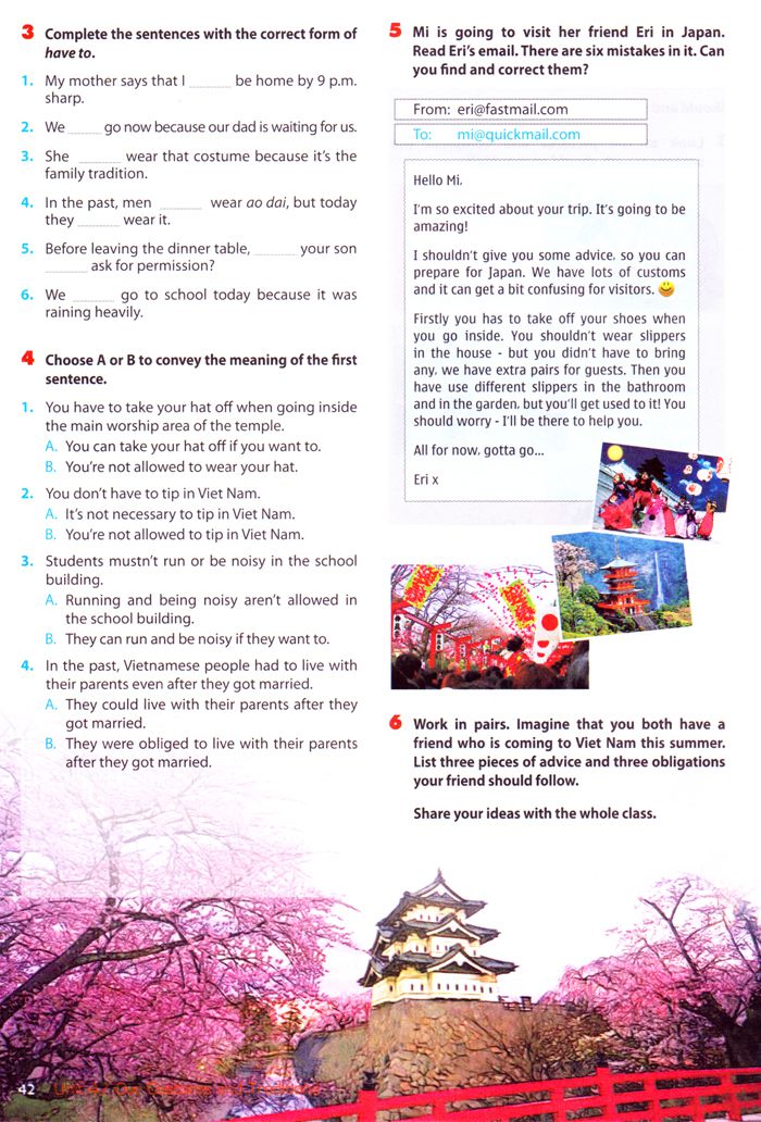 Tiếng Anh 8 thí điểm Unit 4