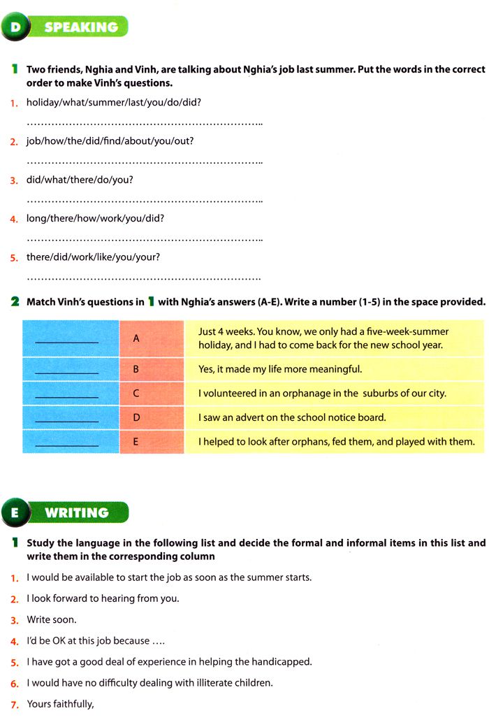 Tiếng Anh lớp 10 Chương trình mới Unit 4: For a Better Community Tiếng Anh lớp 10 chương trình mới