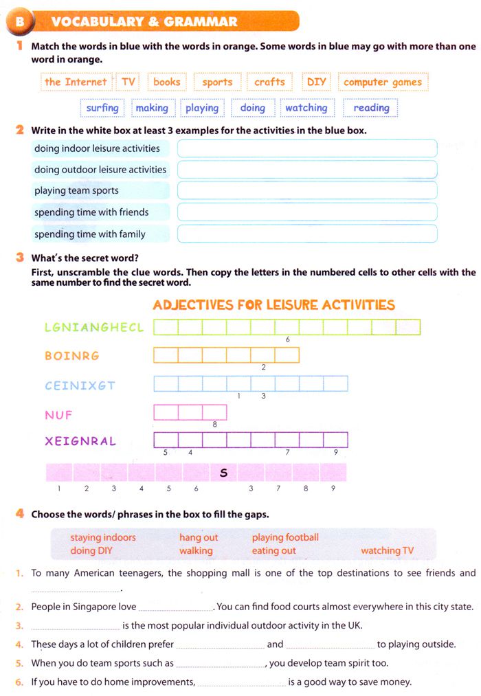 Unit 1: Leisure activities Tiếng Anh lớp 8 Chương trình mới Unit 1: Leisure activities