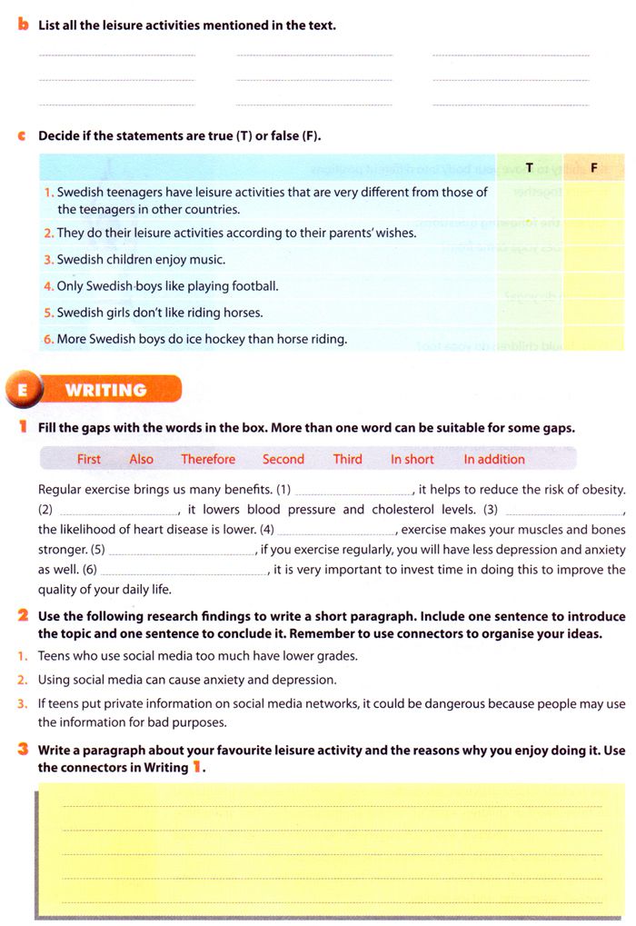 Bài tập tiếng Anh lớp 8 unit 1 cho học sinh THCS Tiếng Anh lớp 8 chương trình mới