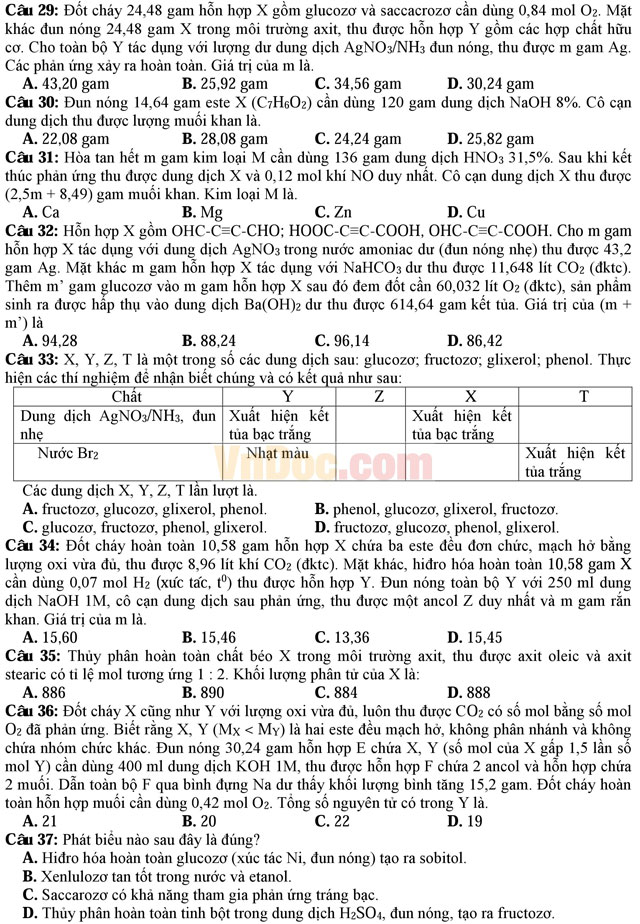 Đề thi thử THPT Quốc gia năm 2017 bài thi Khoa học tự nhiên - môn Hóa học có đáp án